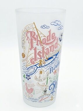 Rhode Island Frosted Pint Glass
